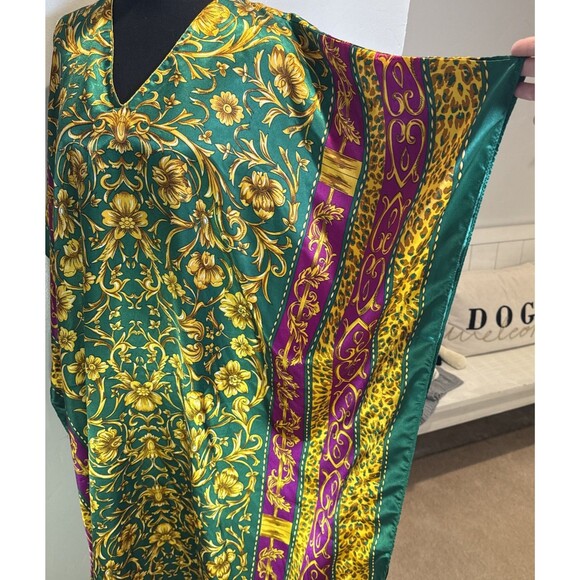 Winlar Kaftan Green Gold Purple One Size - Picture 3 of 13